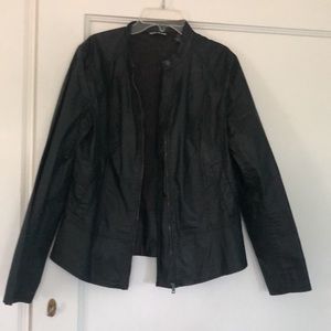 leather looking  jacket 100%cotton